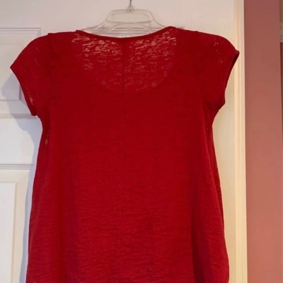 VIXEN Red Shirt/Sheer Material Juniors Large - Picture 2 of 3